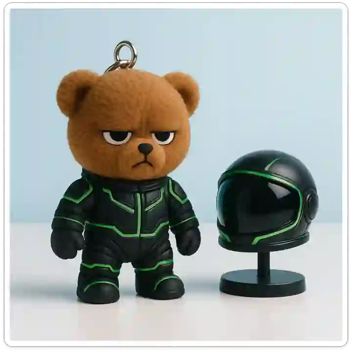 Grumpy Space Bear Black Stealth